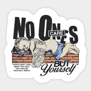 no one care Sticker